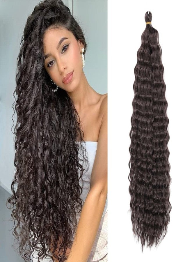 Dsoar Water Wave Twist Crochet Hair Deep Twist Hair Bundles Synthetic Curly Braiding Hair Extension Ombre Curl Braiding Hairpiece, 22Inch 3 Packs - Image 1